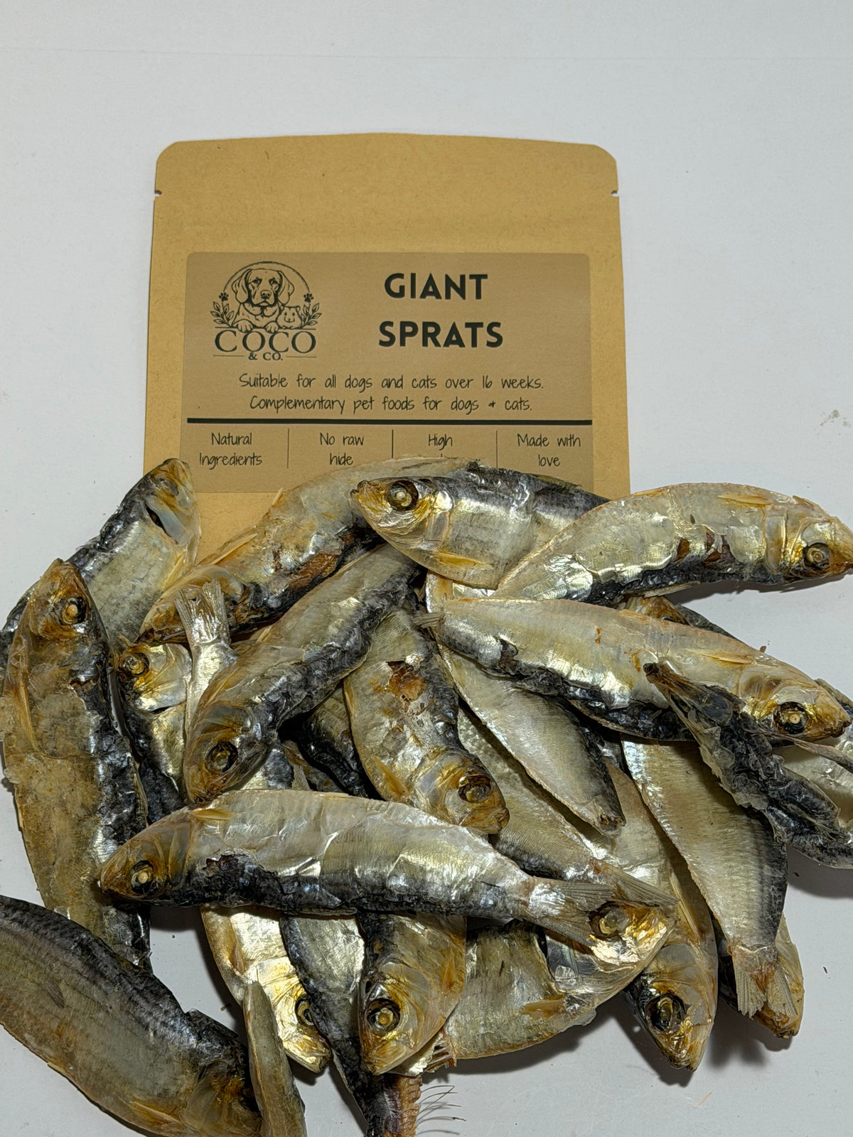 Coco's Pantry Giant Sprats natural pet treats