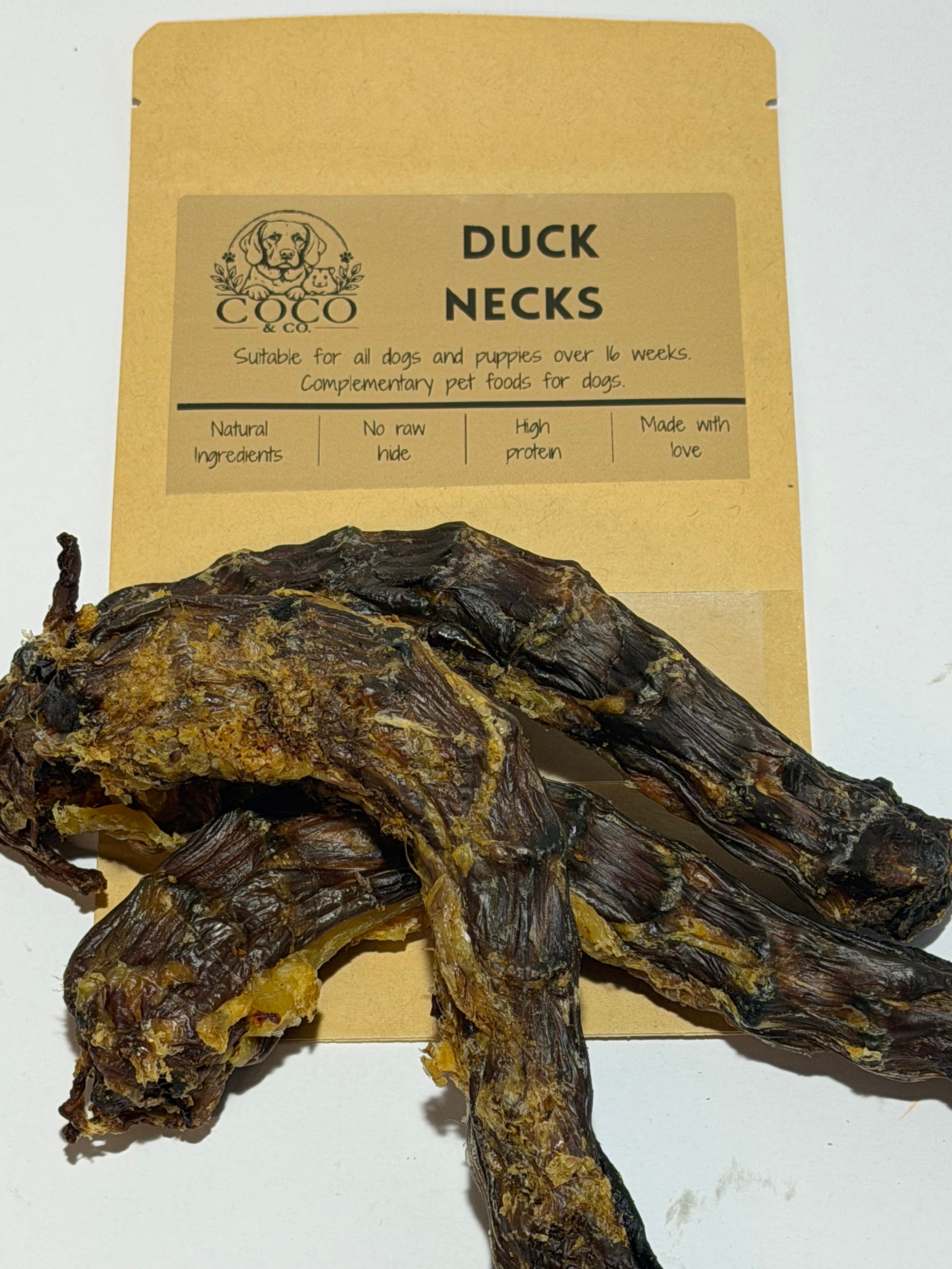 Coco's Pantry Duck Necks natural dog treats