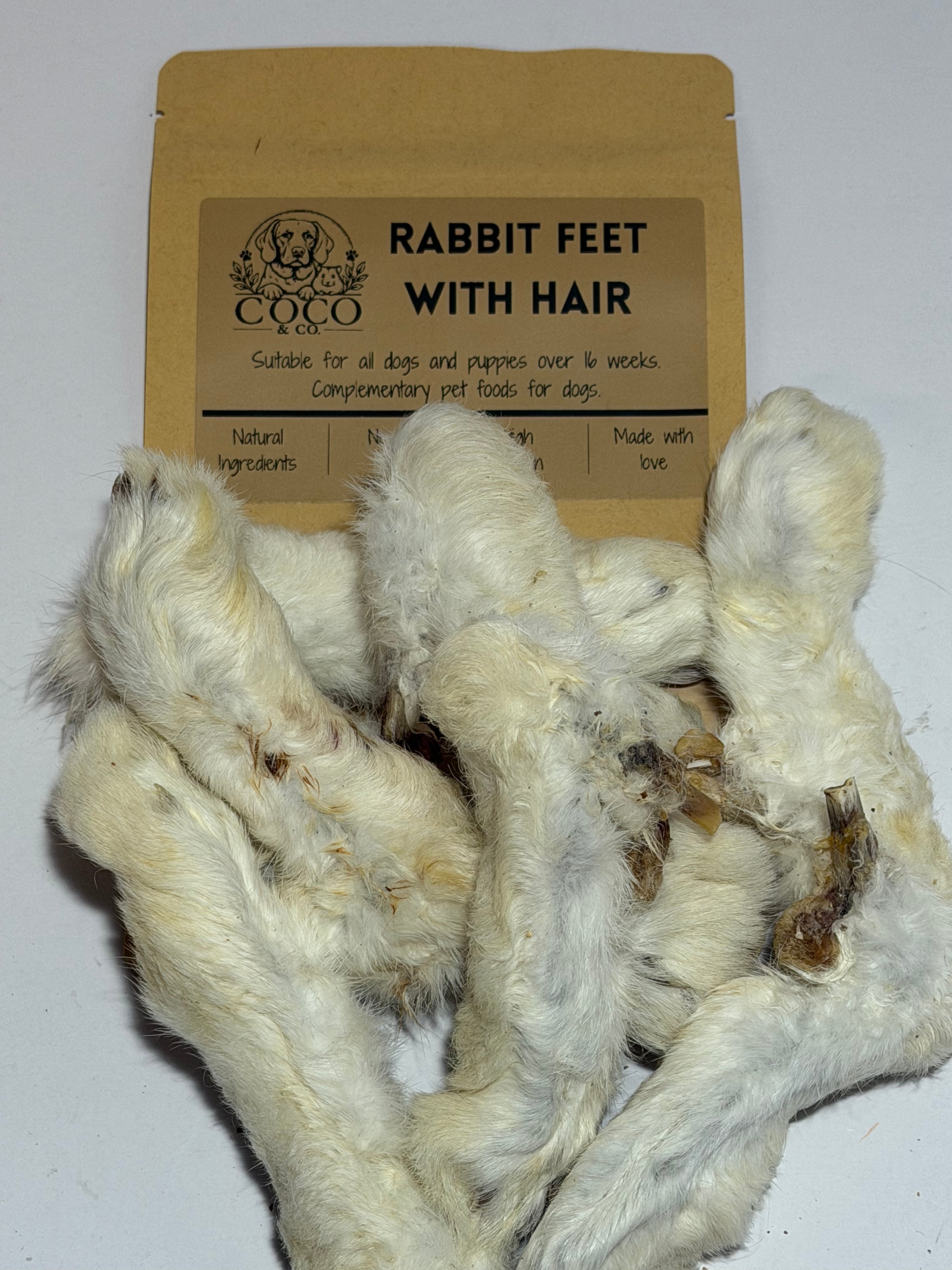 Coco's Pantry Rabbit Feet natural dog treats