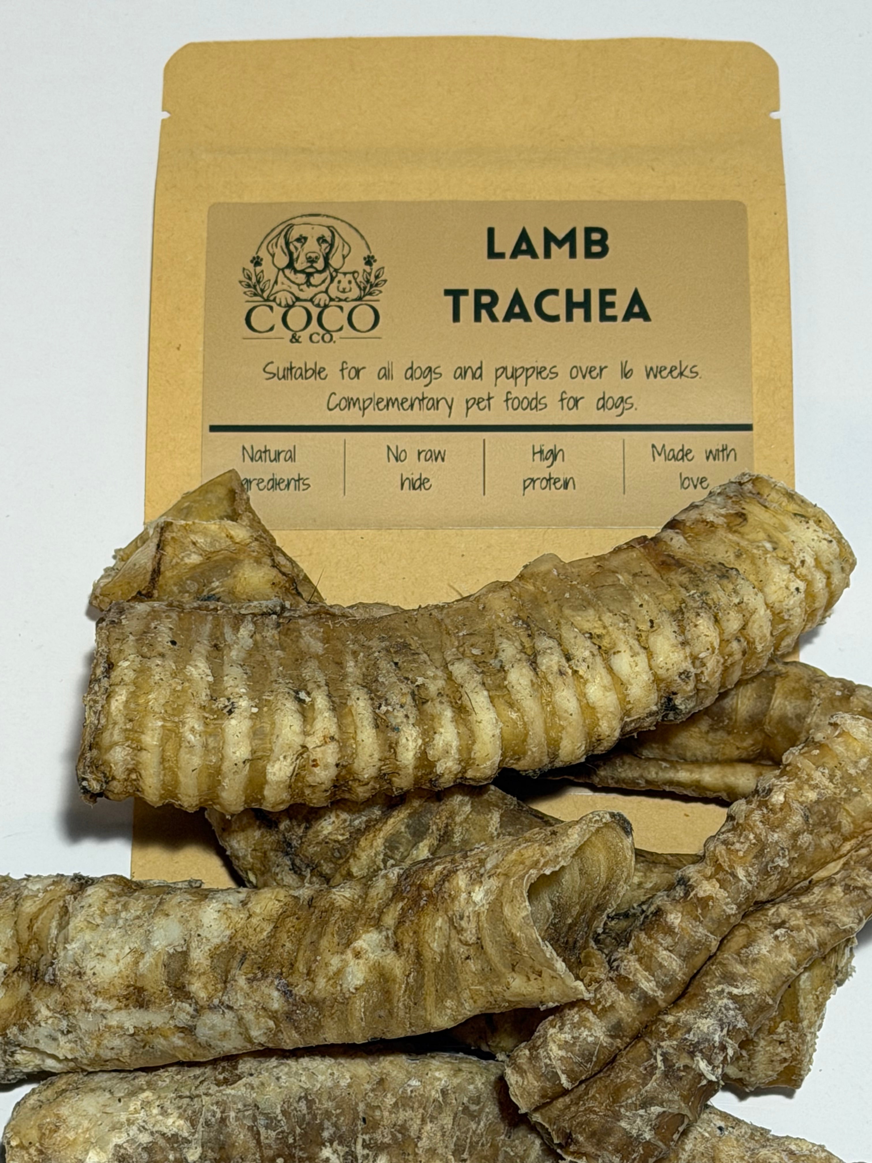 Coco's Pantry Lamb Trachea natural dog chew