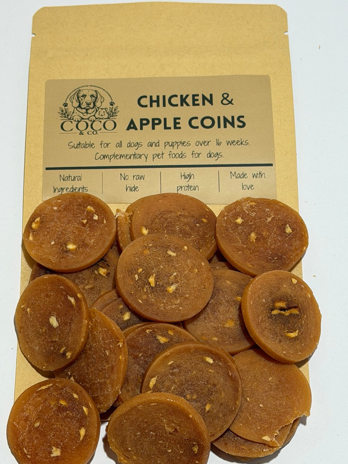Coco & Co. Chicken & Apple Coins dog treats