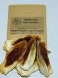 Coco & Co. Rabbit Ears with Ostrich dog treats